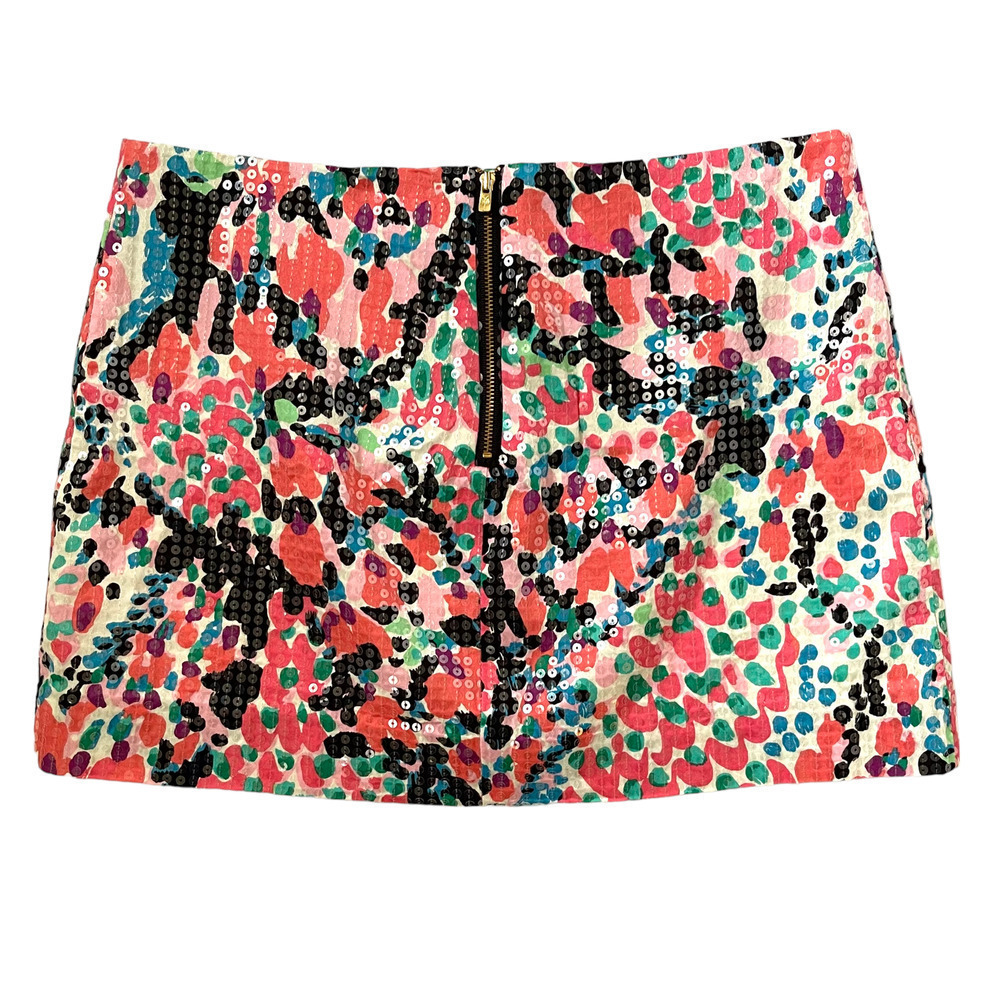 LILLY PULITZER Sequin Mini Skirt - Tate Cameo White Sweet Nothing - Size 0 - Picture 5 of 5
